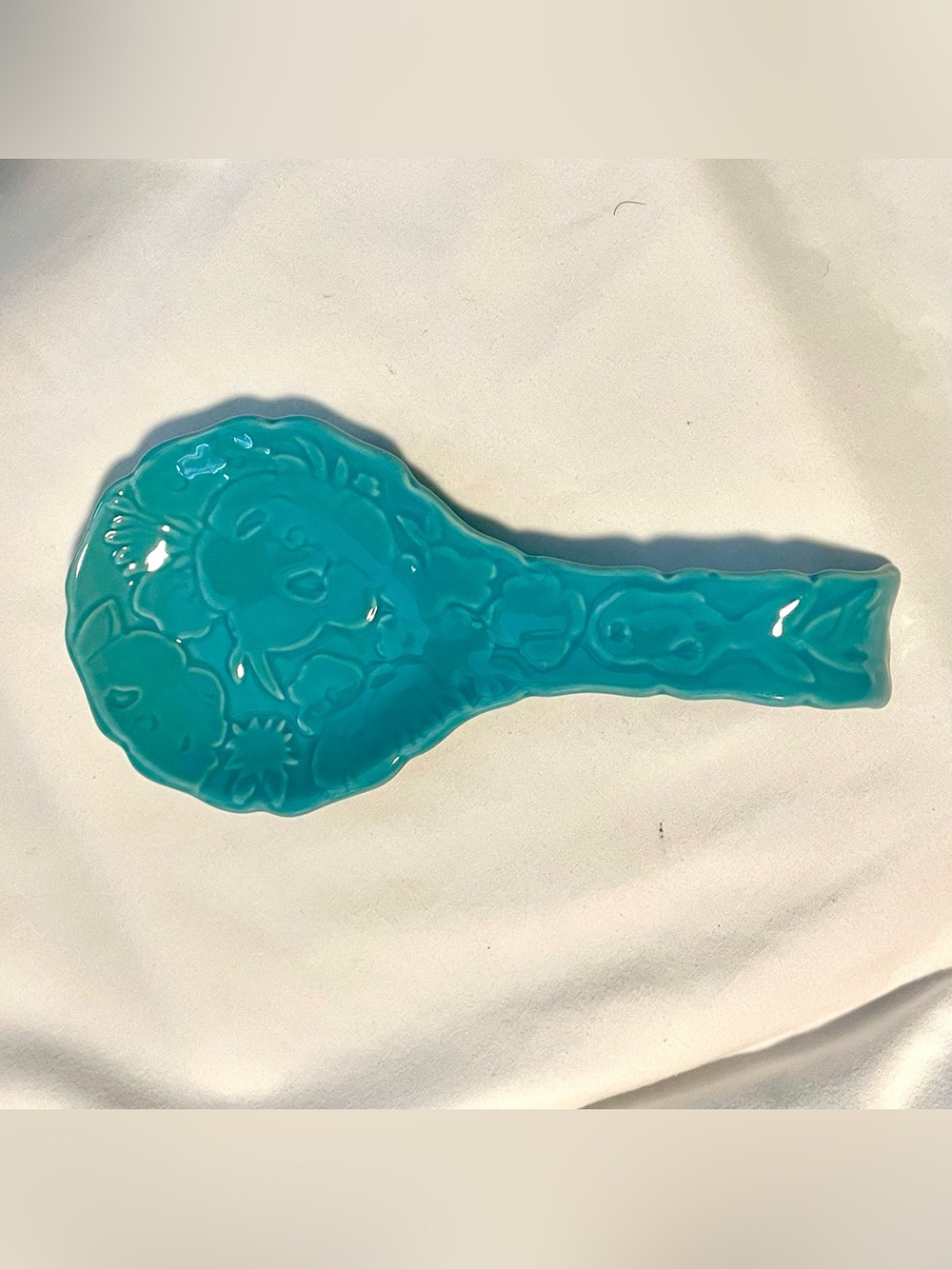 The Pioneer Woman “Retro Flea Market” Spoon Rest -Turquoise- 9" X 4.25" -Country